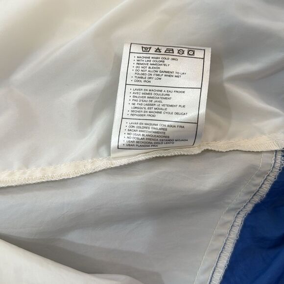 VTG 90s Y2K Nike Blue White Swoosh Logo Full Zip Windbreaker Jacket L Philippine - Picture 14 of 14